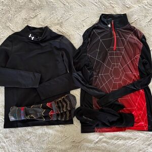 Spider Ski & Under Armour Boys' Long Sleeve Athletic Tops - Base layers